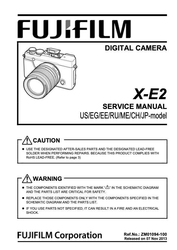 Fujifilm X-E2 technical manual preview