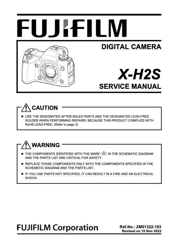 Fujifilm X-H2S technical manual preview
