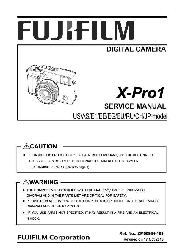 Fujifilm X-Pro technical manual preview