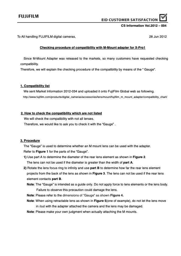 Fujifilm X-Pro1 technical manual preview