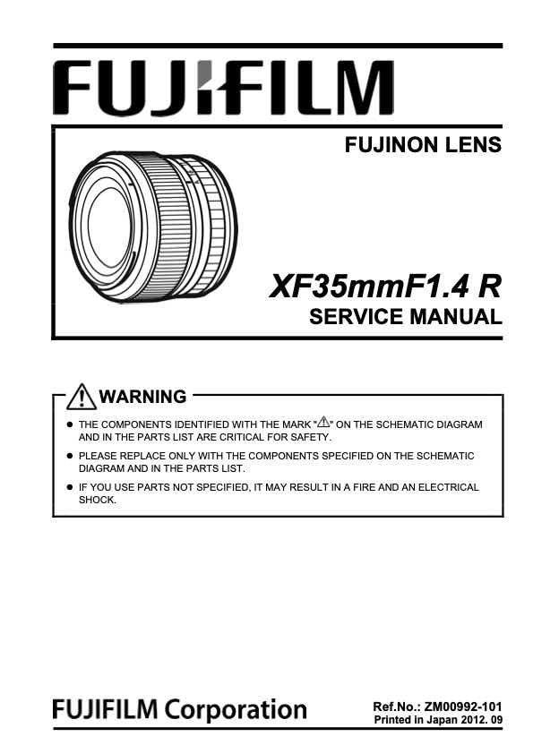 Fujifilm X-Pro1 technical manual preview