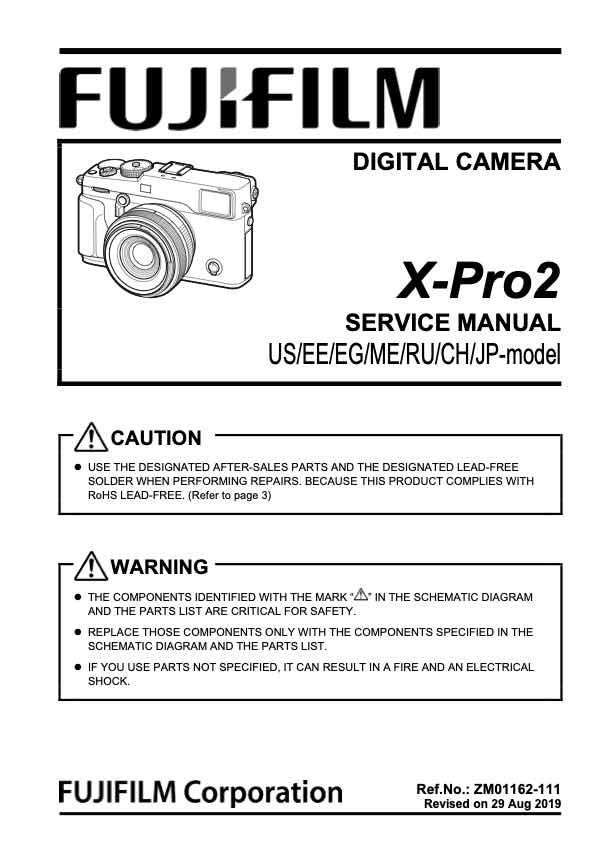 Fujifilm X-Pro2 technical manual preview