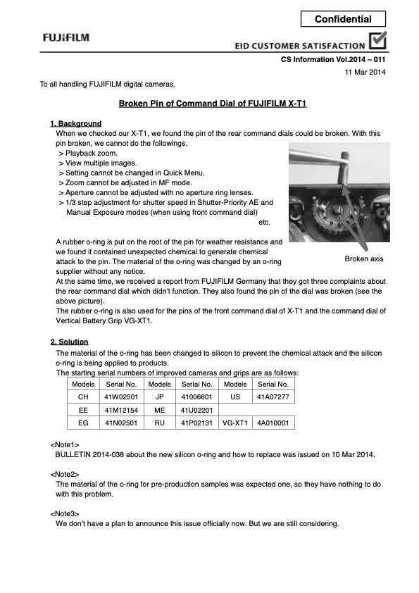 Fujifilm X-T1 technical manual preview
