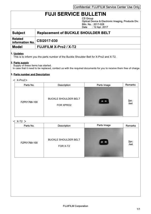 Fujifilm X-T2 technical manual preview