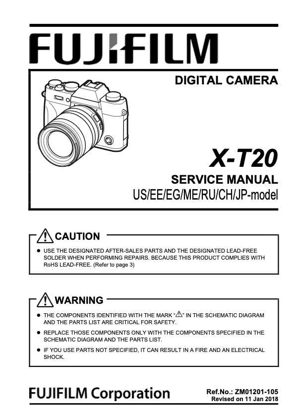 Fujifilm X-T20 technical manual preview