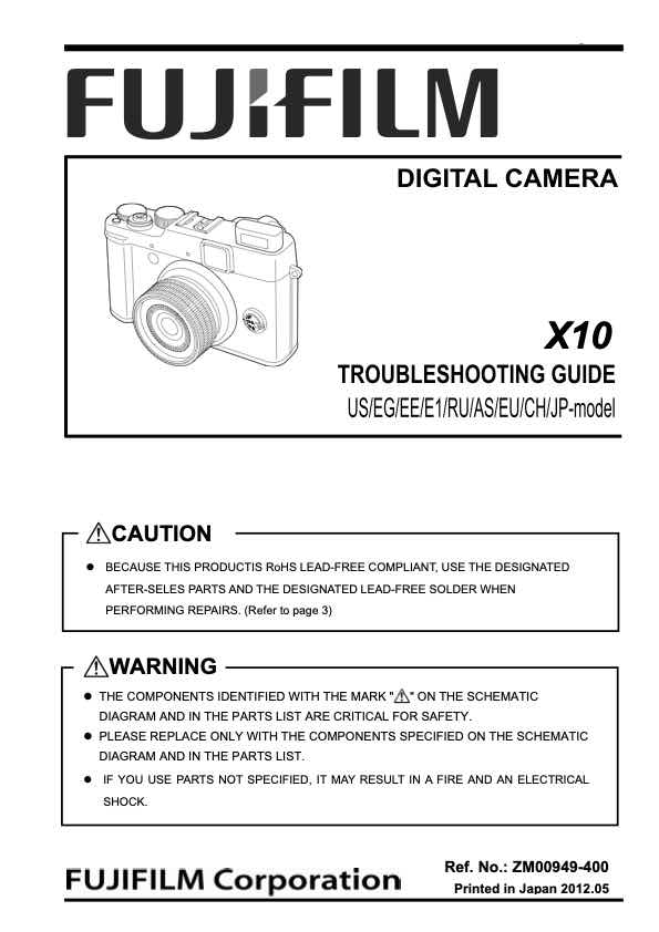 Fujifilm X10 technical manual preview