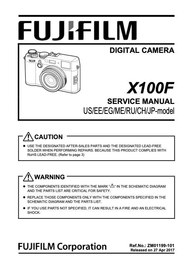 Fujifilm X100F technical manual preview