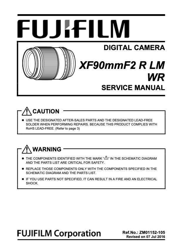 Fujifilm XF90 technical manual preview