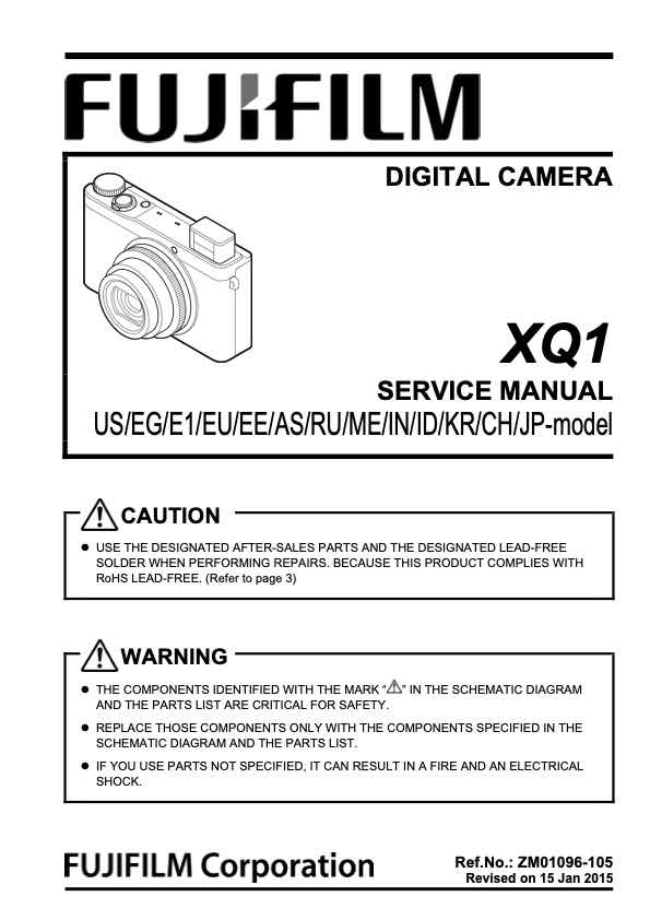 Fujifilm XQ1 technical manual preview