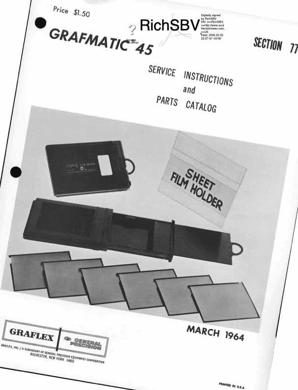 Graflex 45 technical manual preview