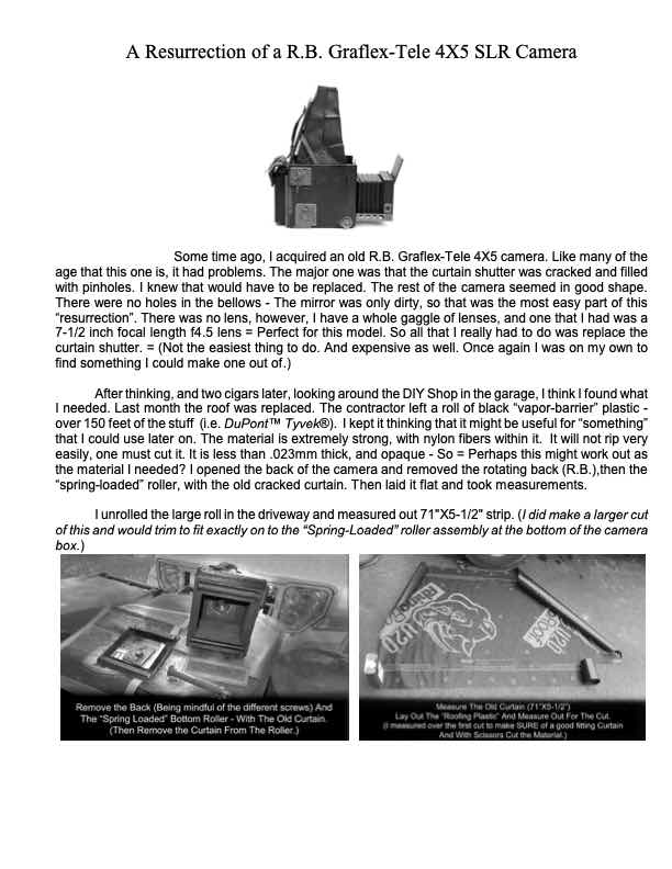 Graflex 4x5 technical manual preview