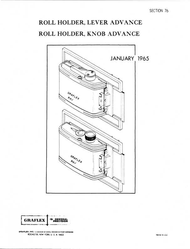 Graflex Roll Holder technical manual preview