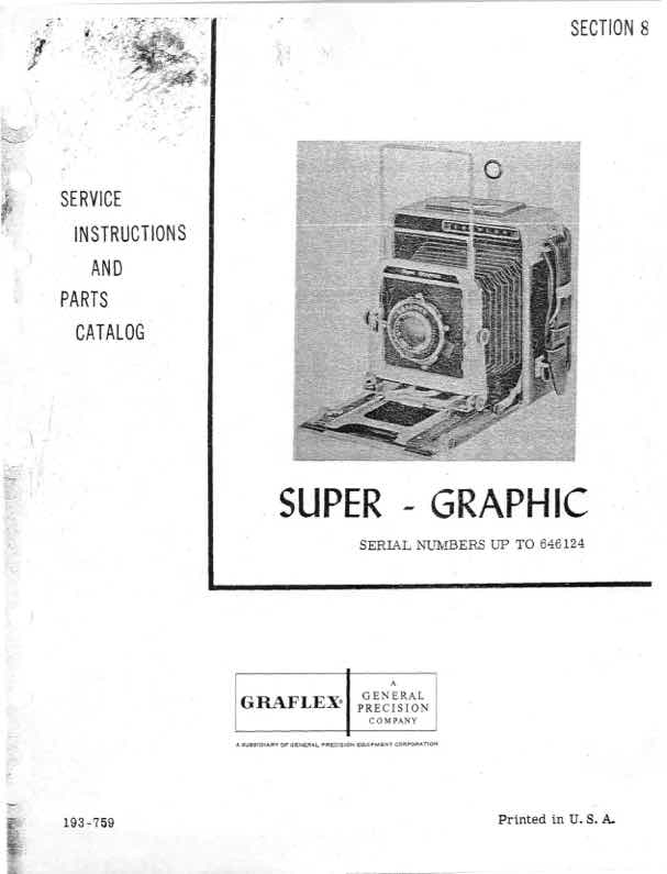 Graflex Super Graphic technical manual preview