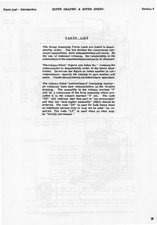 Graflex Super Graphic technical manual preview