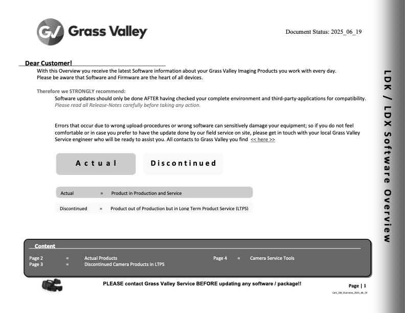 Grass Valley LDX 8X technical manual preview