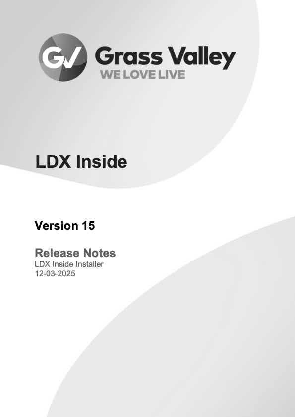 Grass Valley LDX 8X technical manual preview