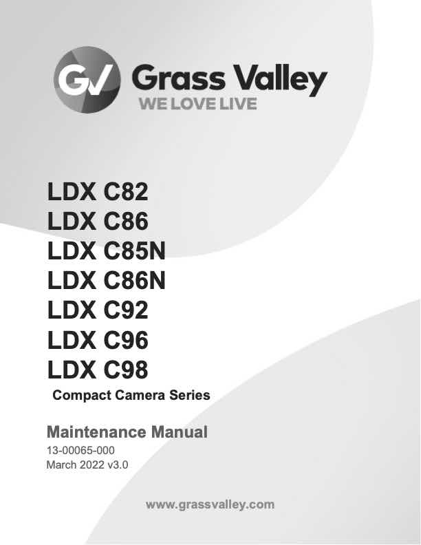 Grass Valley LDX C98 technical manual preview