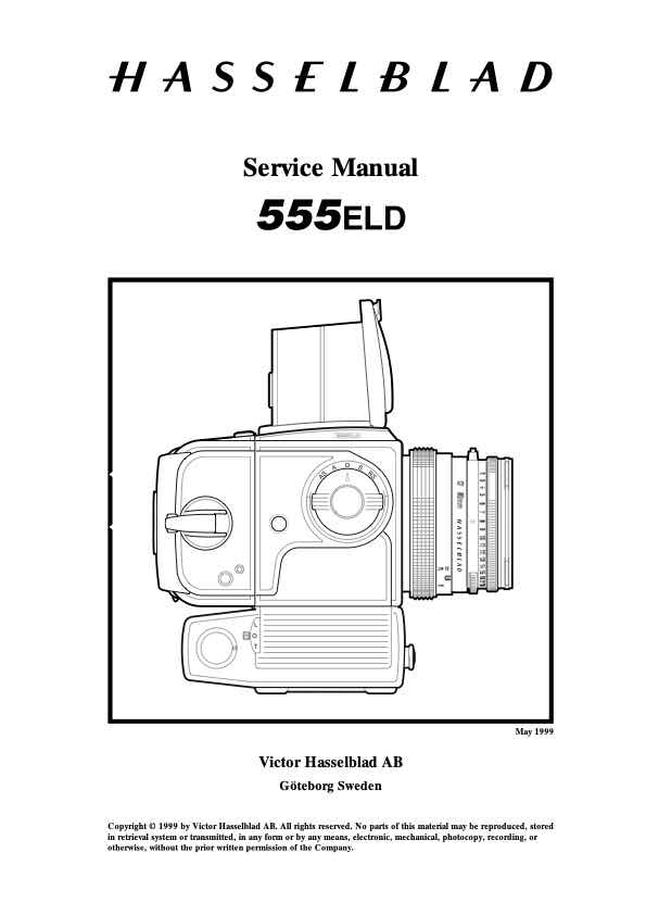 Hasselblad 555 technical manual preview
