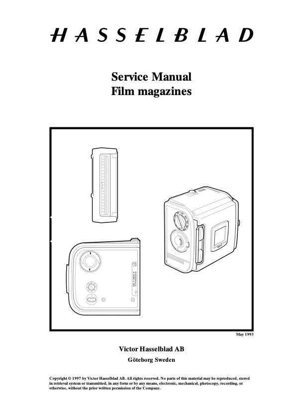 Hasselblad Accessories technical manual preview
