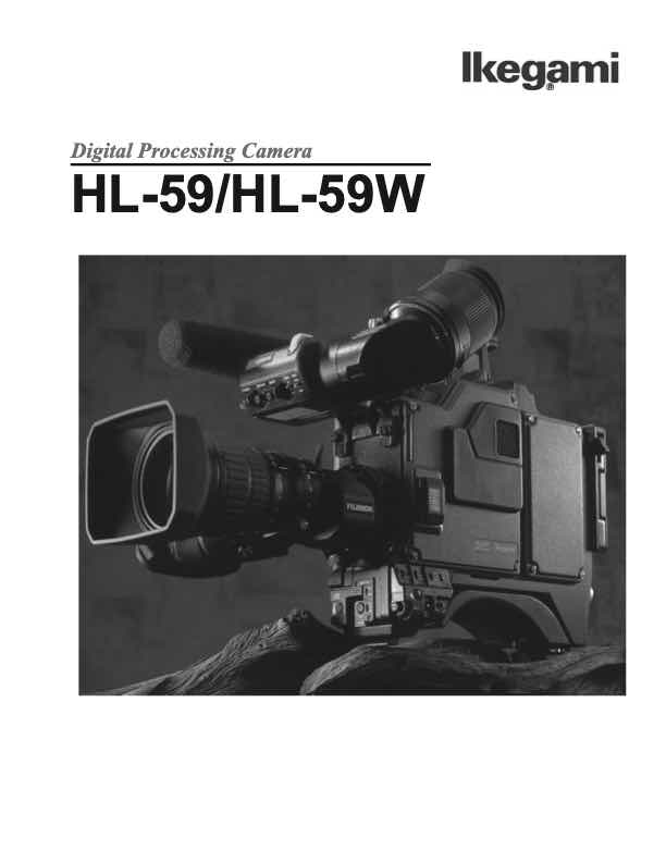Ikegami HL-59 technical manual preview