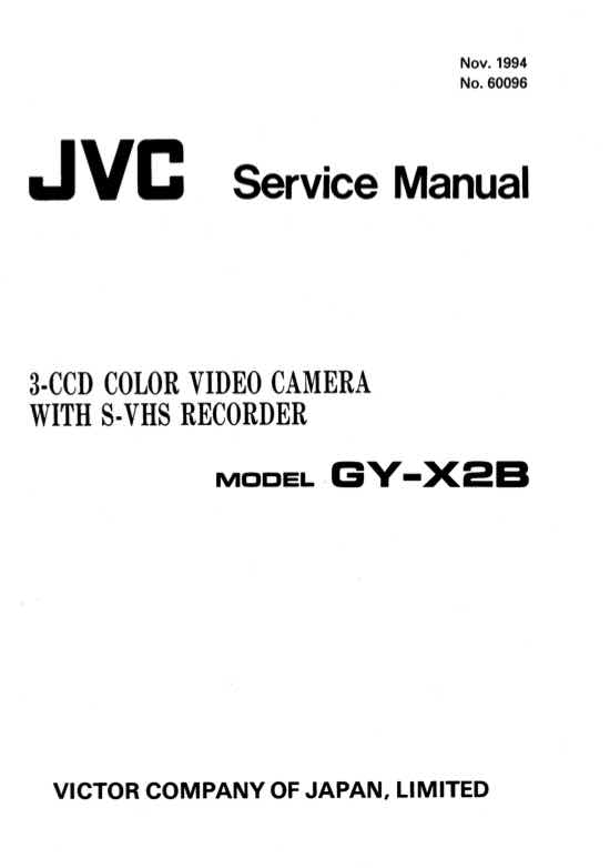JVC GY-X2B technical manual preview