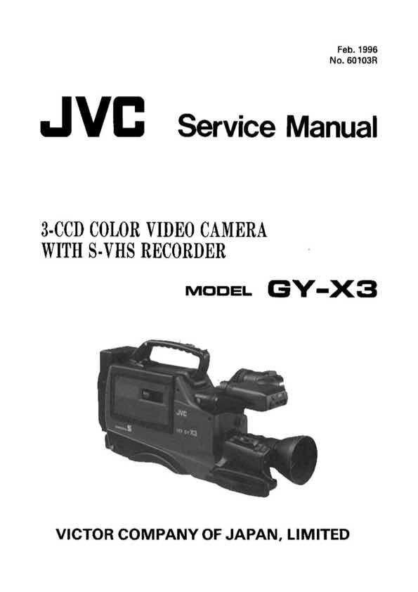 JVC GY-X3 technical manual preview