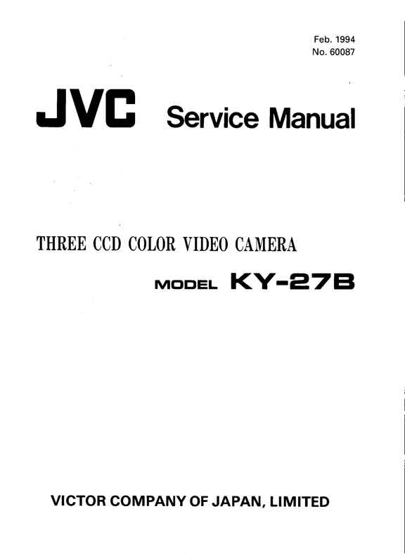 JVC KY-27B technical manual preview