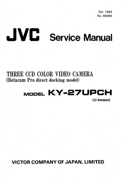 JVC KY-27UPCH technical manual preview