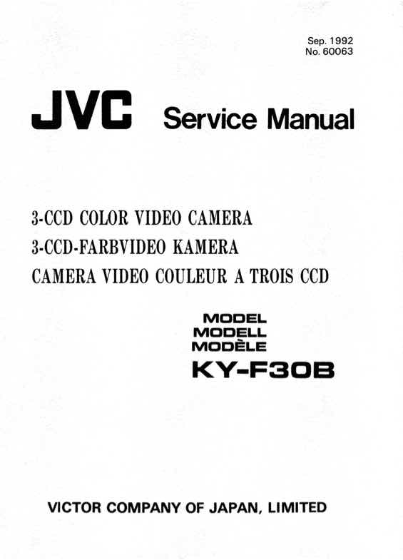 JVC KY-F30B technical manual preview