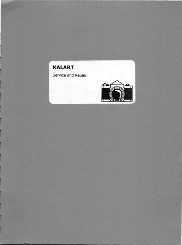 Kalart 3x4 and 4x5 technical manual preview