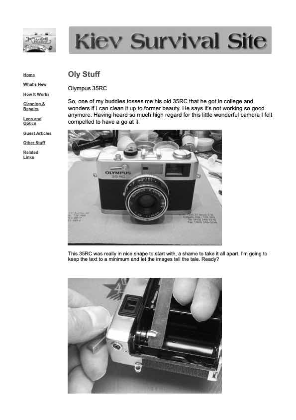 Kiev 35RC technical manual preview