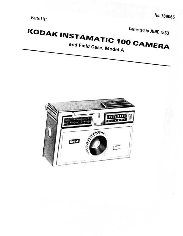 Kodak Instamatic technical manual preview