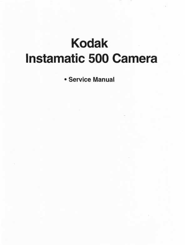 Kodak Instamatic technical manual preview