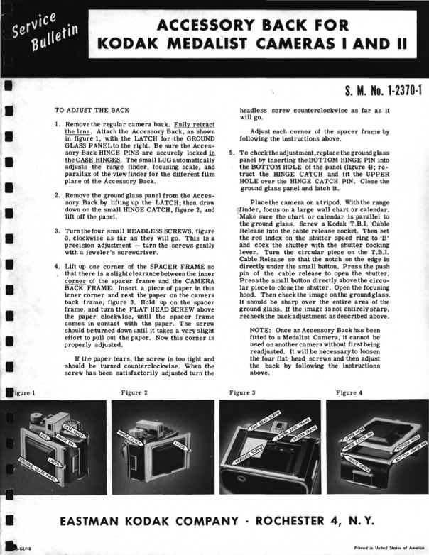 Kodak Medalist technical manual preview