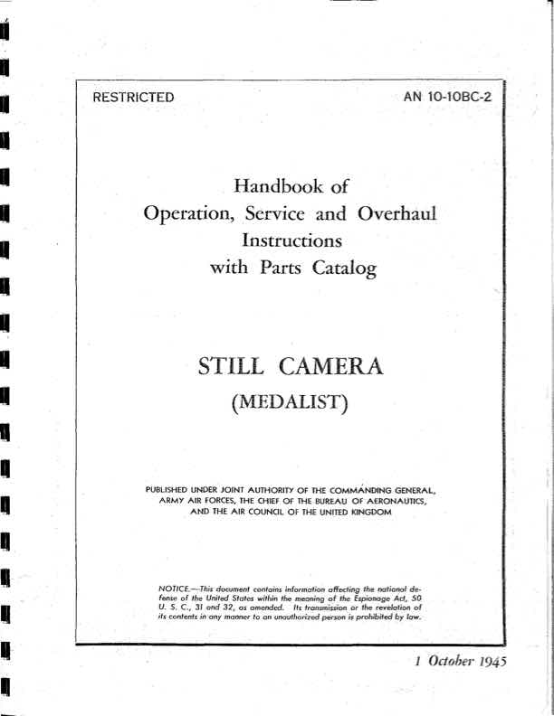 Kodak Medalist technical manual preview