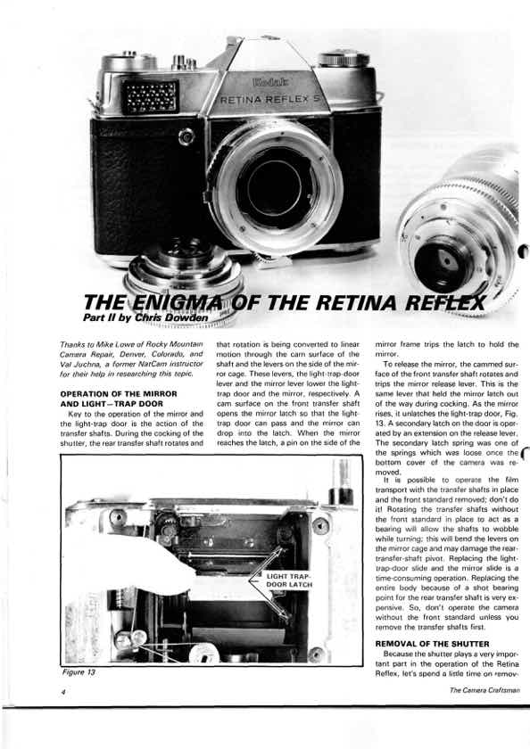 Kodak Retina technical manual preview