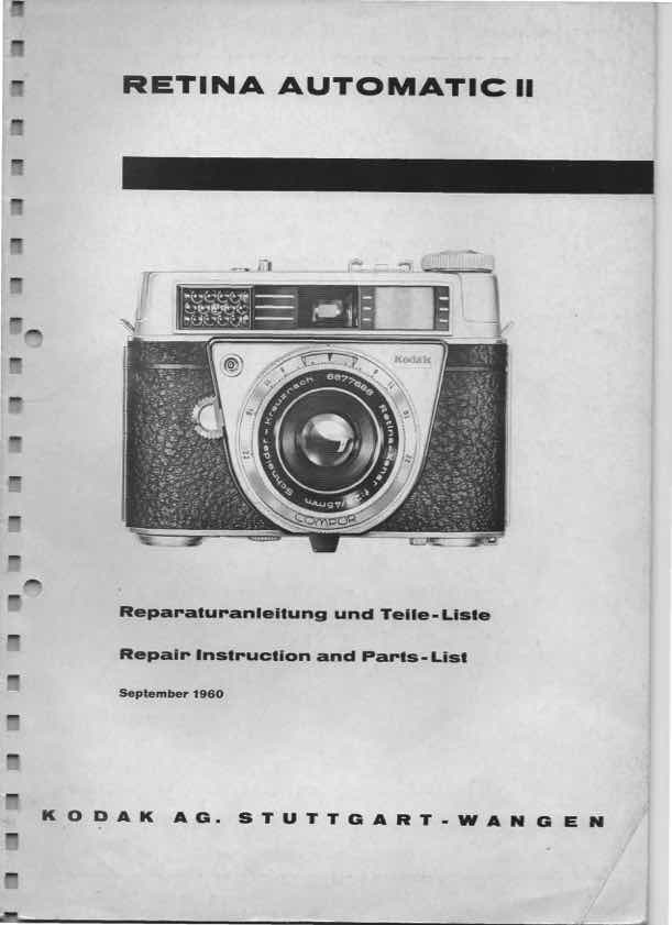 Kodak Retina technical manual preview
