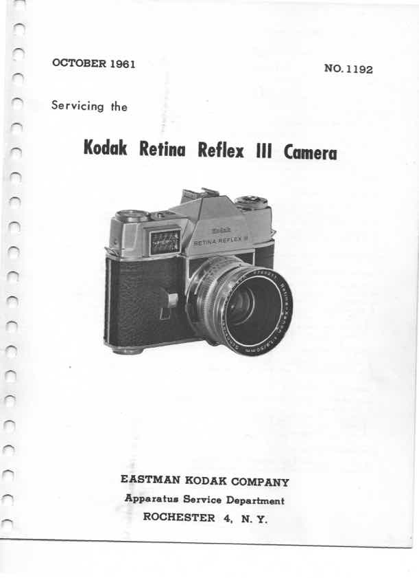 Kodak Retina technical manual preview