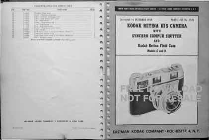 Kodak Retina technical manual preview