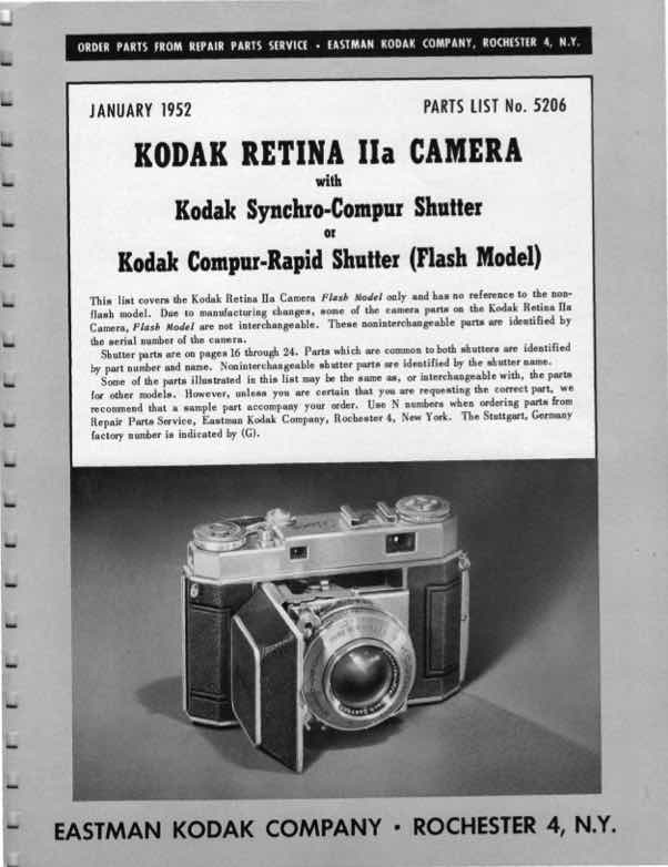 Kodak Retina technical manual preview