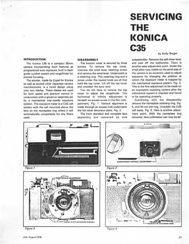 Konica C35 technical manual preview