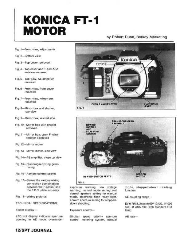 Konica FT-1 technical manual preview