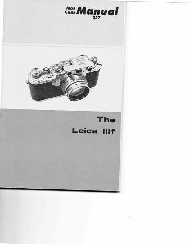 Leica III F technical manual preview