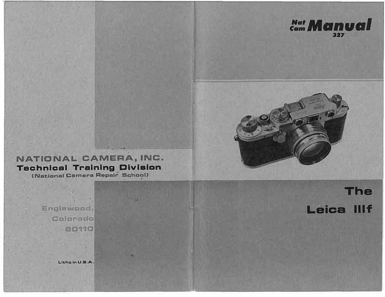 Leica III F technical manual preview