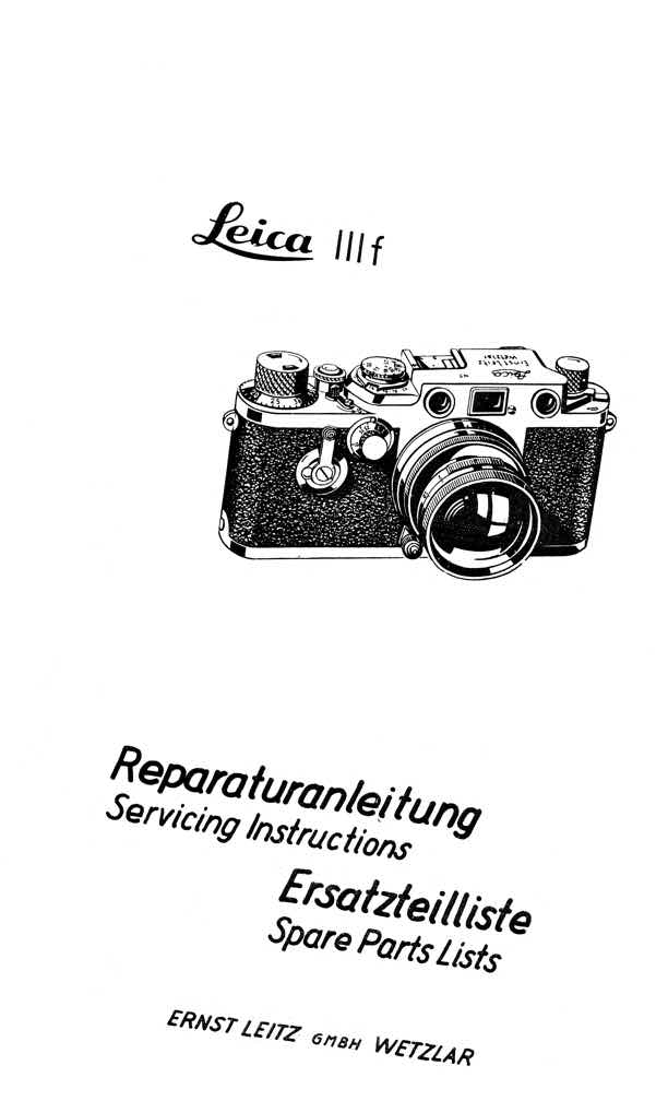 Leica III F technical manual preview