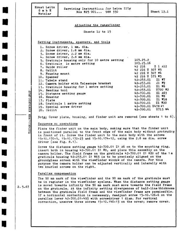 Leica III G technical manual preview