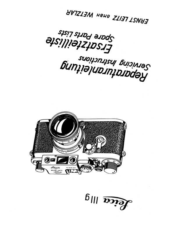 Leica III G technical manual preview