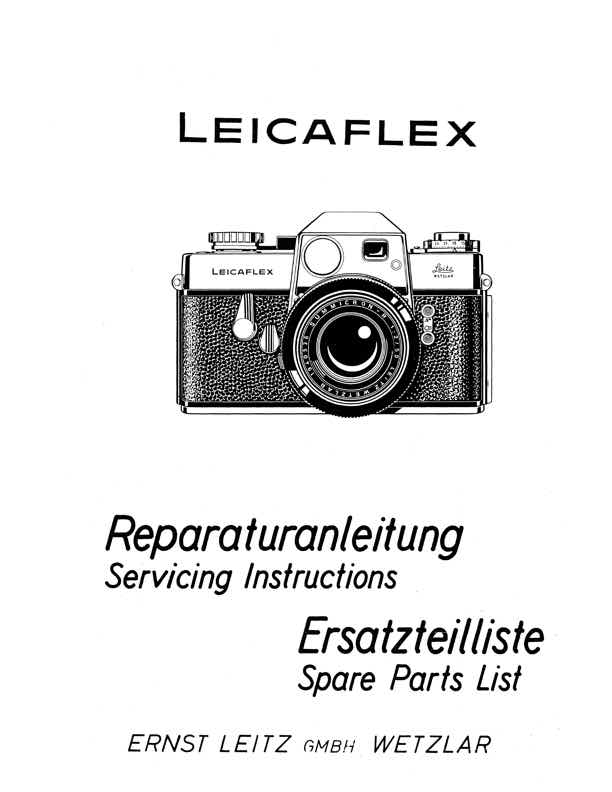 Leica Leicaflex technical manual preview