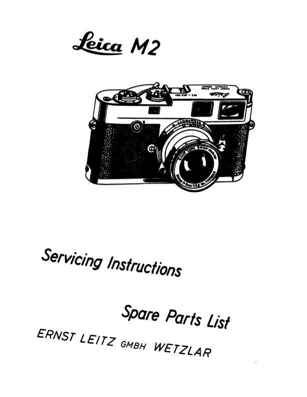 Leica M2 technical manual preview