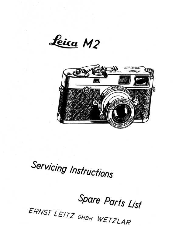 Leica M2 technical manual preview